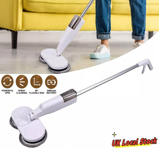 "Cordless Rechargeable Electric Spinning Mop, Floor Cleaner, Scrubber & Polisher