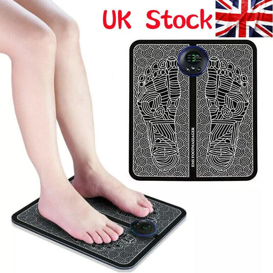 EMS Foot Massager-Mat Electric Pad-Blood Muscle Circulation-Relief Pain-LED USB