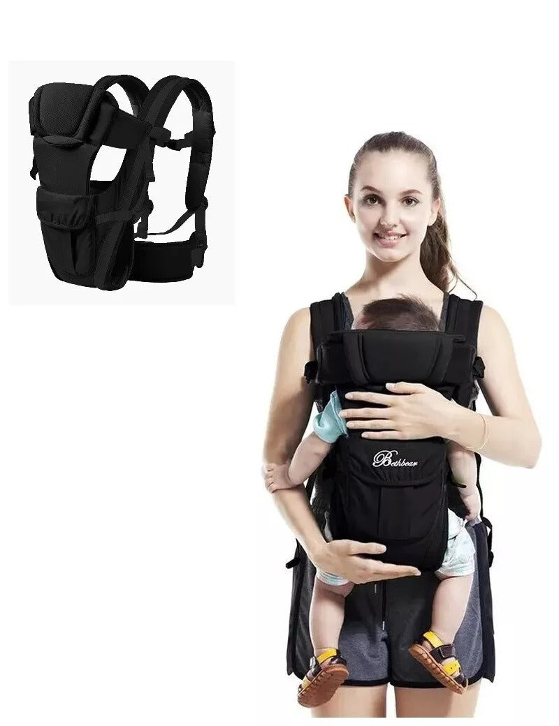 Baby Carrier in Black – Comfortable, Secure and Adjustable for All-Day Support