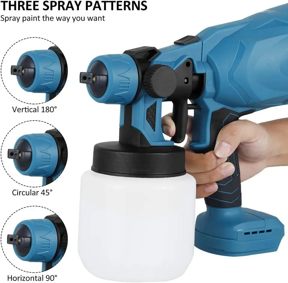 Spray Gun Cordless Fence Wall Paint Sprayer Electric Airless HVLP For Makita