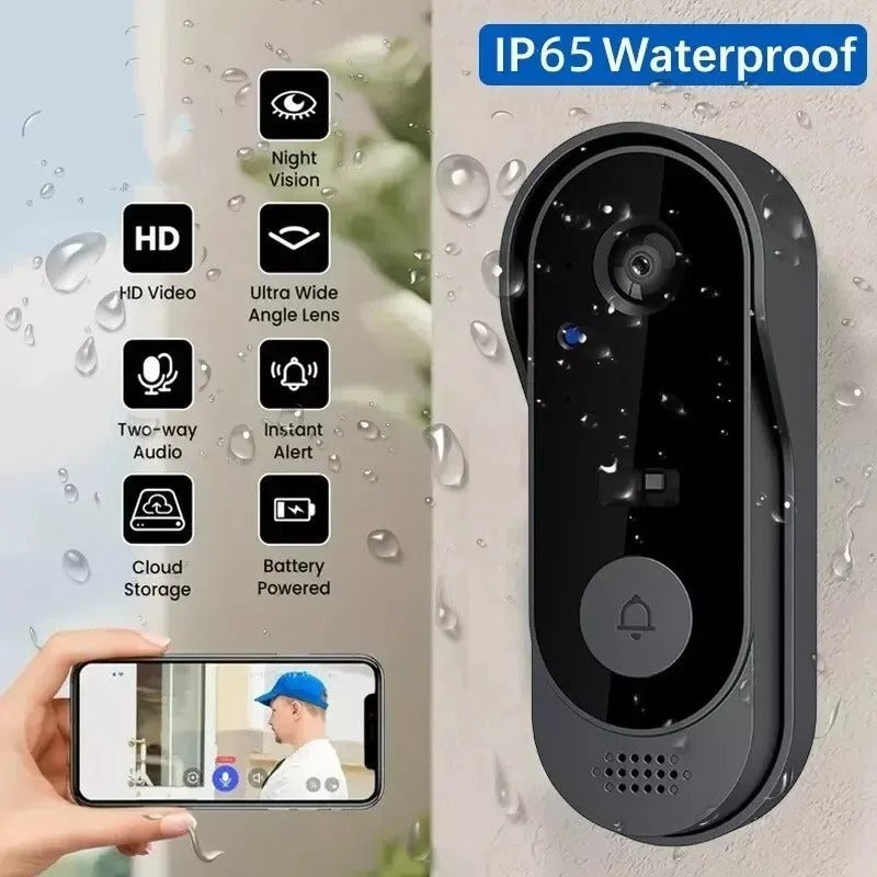 Smart Wireless WiFi Ring Doorbell-Security Intercom Video Camera-Door Bell-UK