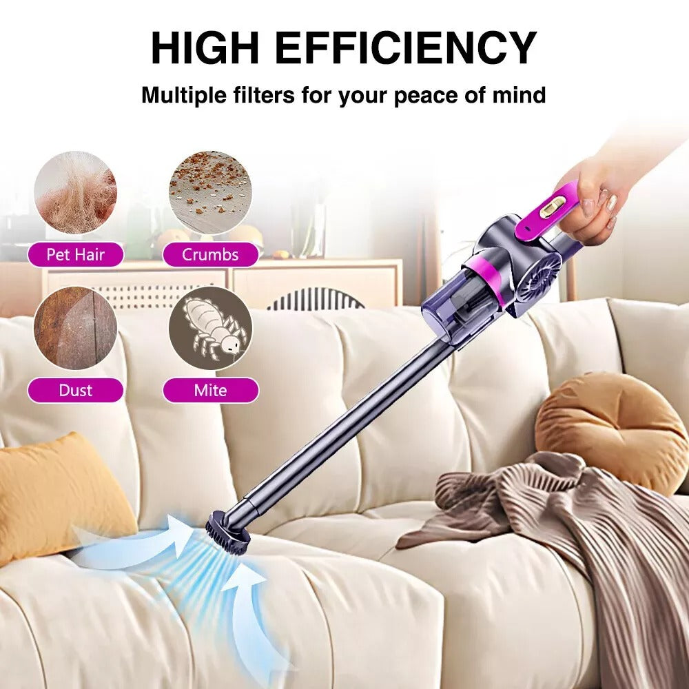 Cordless Vacuum Cleaner-Hoover Upright Lightweight-Wireless Handheld-Bagless Vac