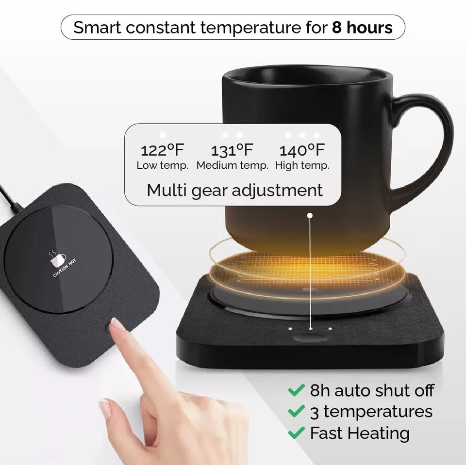 3 Levels Smart USB Coffee Mug Warmer-Tea,Milk Cup Heater-Pad Heating Plate