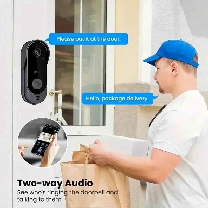 Smart Wireless WiFi Ring Doorbell-Security Intercom Video Camera-Door Bell-UK