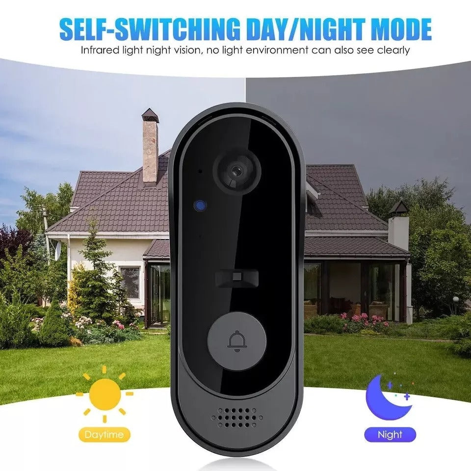 Smart Wireless WiFi Ring Doorbell-Security Intercom Video Camera-Door Bell-UK