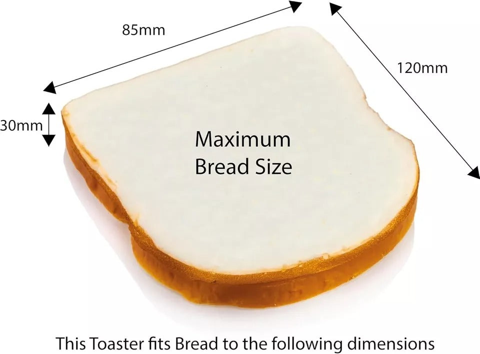 4 Slice Toaster Wide Slot Browning Defrost Reheat High Lift - Colour Choice