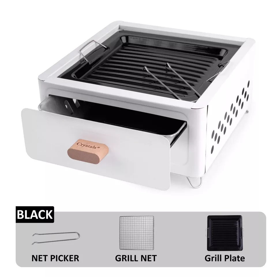 TABLETOP BBQ FOLDING CHARCOAL BARBECUE GRILL-PORTABLE-TRAVEL-OUTDOOR-PICNIC