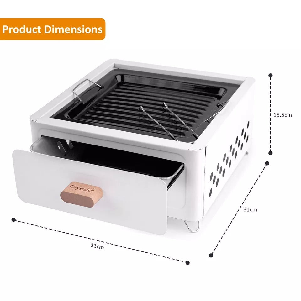 TABLETOP BBQ FOLDING CHARCOAL BARBECUE GRILL-PORTABLE-TRAVEL-OUTDOOR-PICNIC