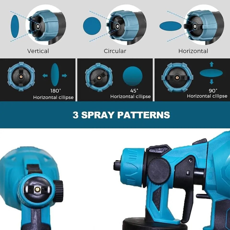 Spray Gun Cordless Fence Wall Paint Sprayer Electric Airless HVLP For Makita