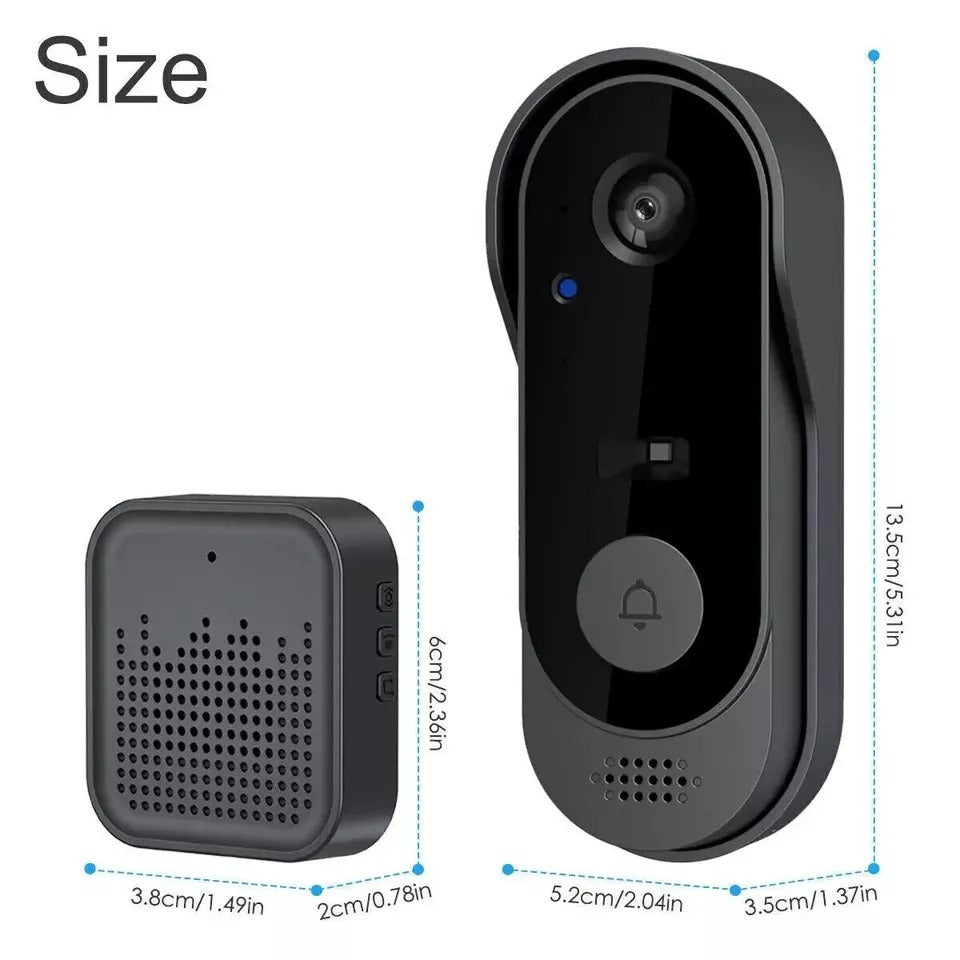 Smart Wireless WiFi Ring Doorbell-Security Intercom Video Camera-Door Bell-UK